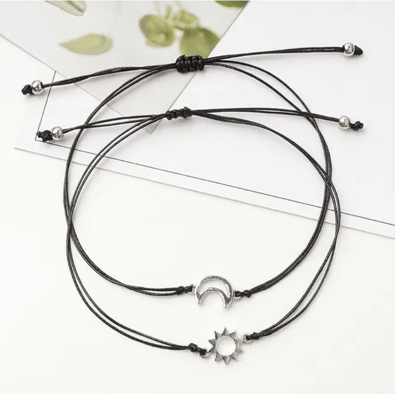 FriendLink 3PCS Friendship Bracelet Set Long Distance Promise Cards Gift For Best Friends Sisters 0