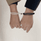 LATS Magnetic Couple Bracelet Set 2Piece Black White Hand Rope Matching Bracelets For Friends Cou 2