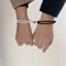 LATS Magnetic Couple Bracelet Set 2Piece Black White Hand Rope Matching Bracelets For Friends Cou 2