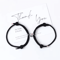 LATS Magnetic Couple Bracelet Set 2Piece Black White Hand Rope Matching Bracelets For Friends Cou 6