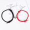 LATS Magnetic Couple Bracelet Set 2Piece Black White Hand Rope Matching Bracelets For Friends Cou 7