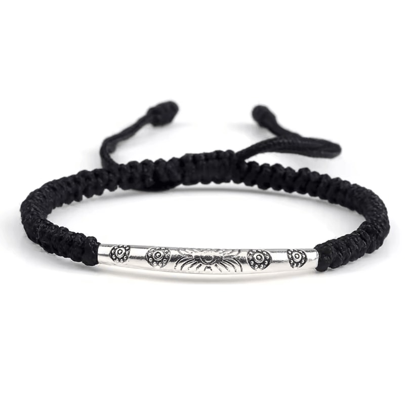 Bohemia Bloom Carved Flower Bracelet Handmade Woven Lucky Rope Chain Bangle For Women Men 6