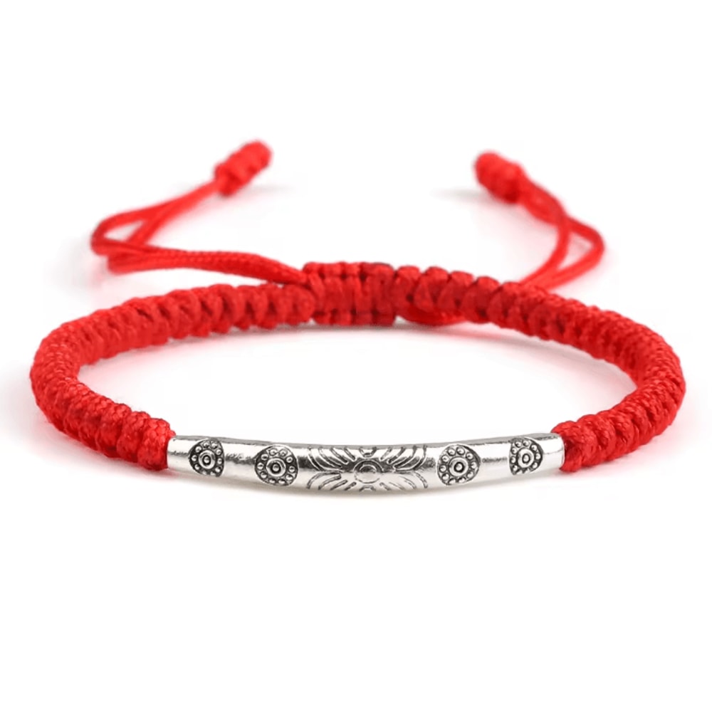 Bohemia Bloom Carved Flower Bracelet Handmade Woven Lucky Rope Chain Bangle For Women Men 8