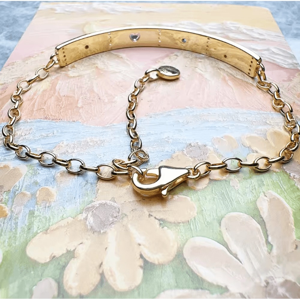 CelesteGlo 925 Sterling Silver Cosmic Talisman Bracelet YellowGold Plated Vintage Jewelry For Wome 4