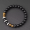 ElementForce 8 Mm Natural Stone Bracelet Onyx Tiger Eye Energy Wristlet For Men 7