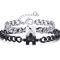 HeartLock Stainless Steel Couple Bracelets Set Puzzle Heart LongDistance Relationship Jewelry For 5