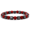 IronCore 8 Mm Natural Stone Mens Bracelet Hematite Howlite Tiger Eye Wristlet For Everyday Style 9