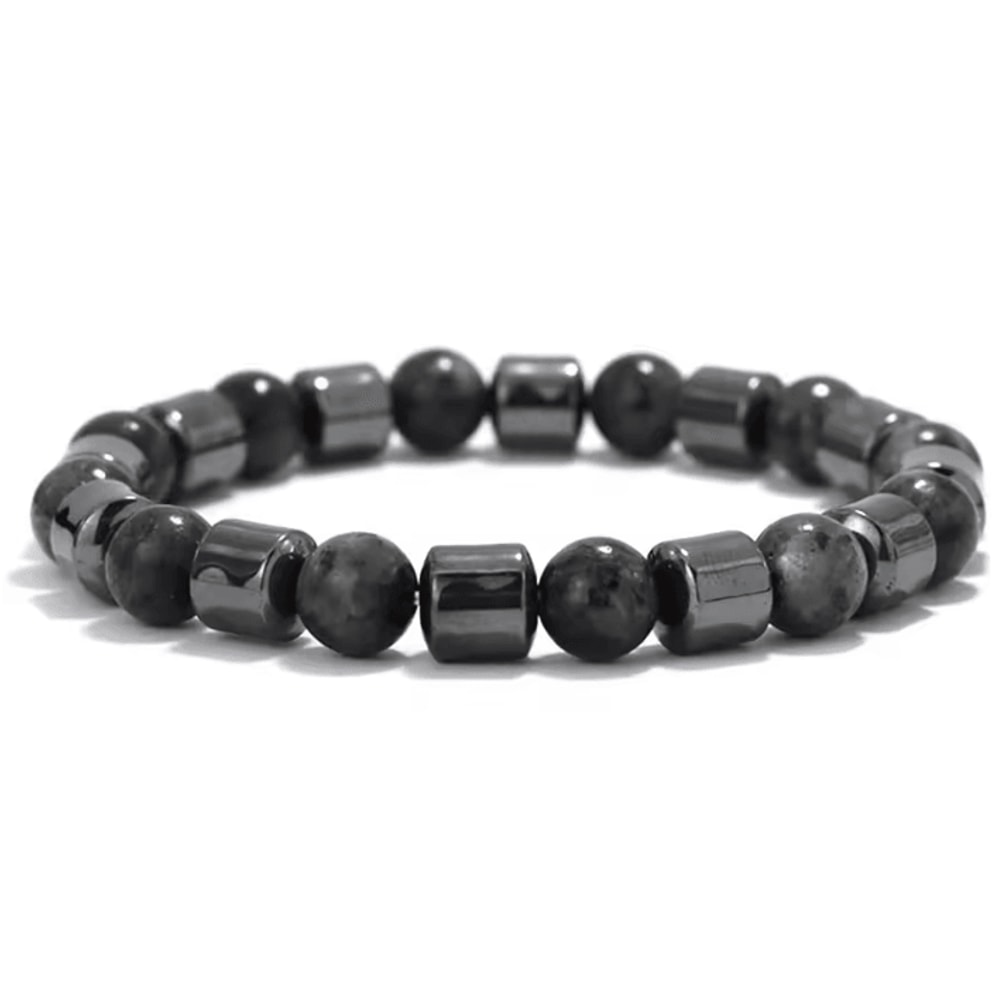 IronCore 8 Mm Natural Stone Mens Bracelet Hematite Howlite Tiger Eye Wristlet For Everyday Style 10