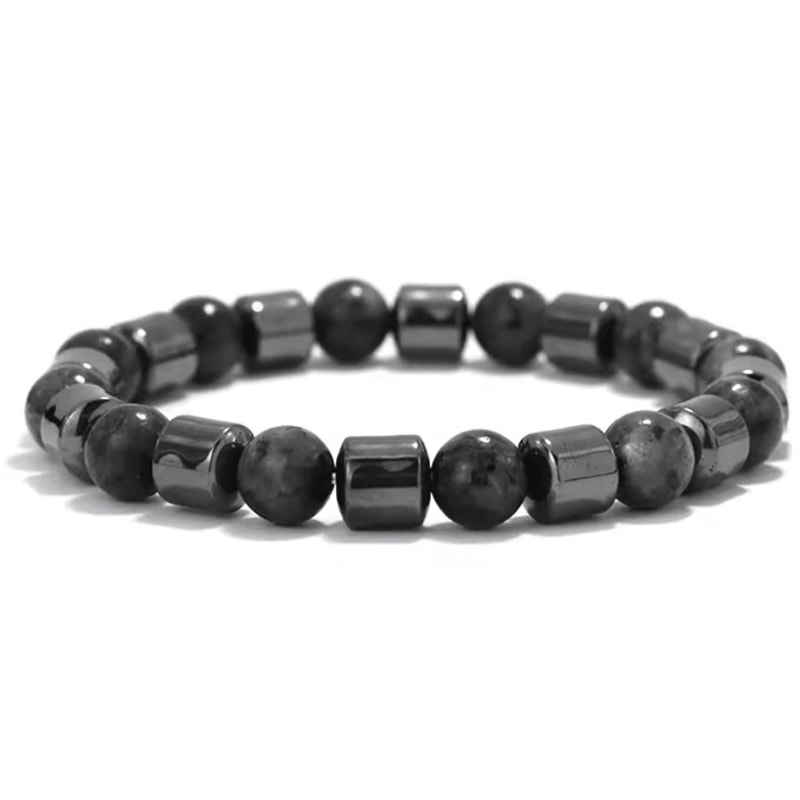 IronCore 8 Mm Natural Stone Mens Bracelet Hematite Howlite Tiger Eye Wristlet For Everyday Style 10