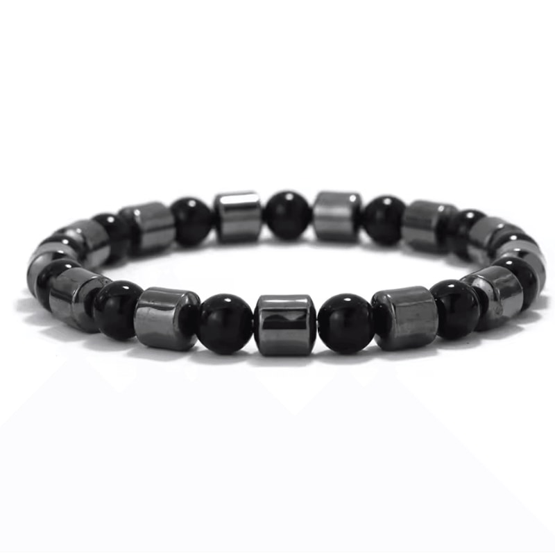 IronCore 8 Mm Natural Stone Mens Bracelet Hematite Howlite Tiger Eye Wristlet For Everyday Style 12