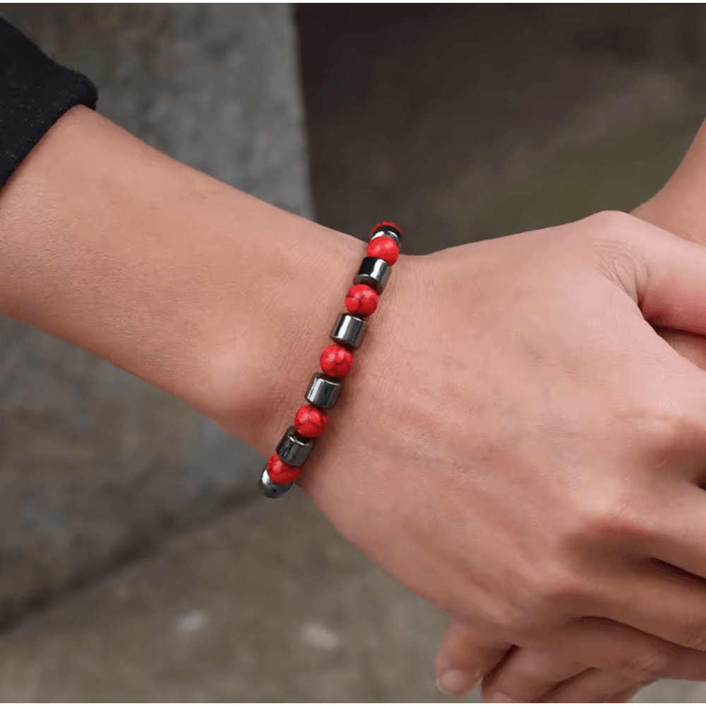 IronCore 8 Mm Natural Stone Mens Bracelet Hematite Howlite Tiger Eye Wristlet For Everyday Style 2