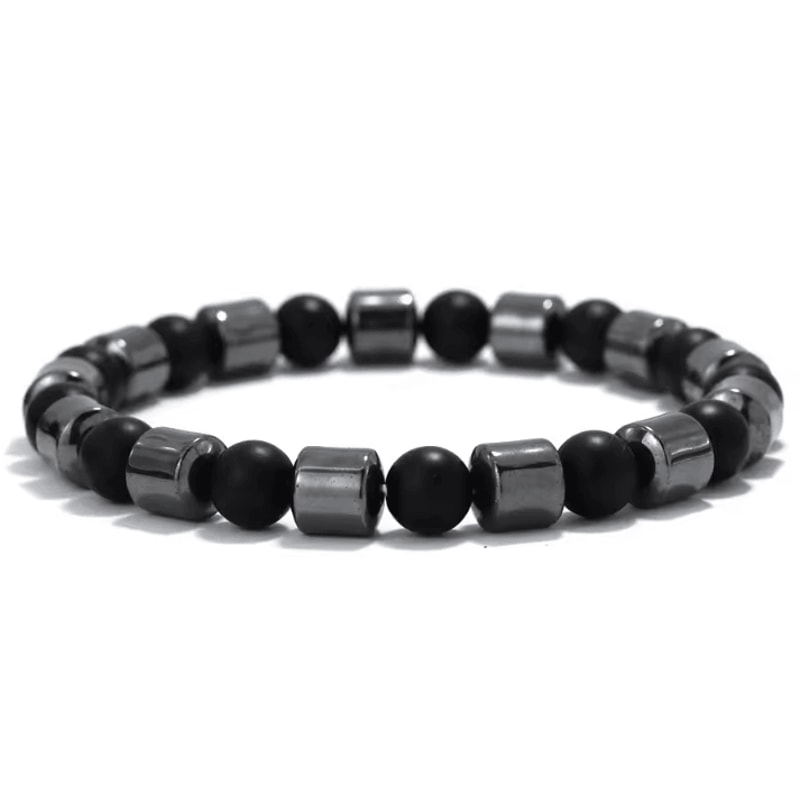 IronCore 8 Mm Natural Stone Mens Bracelet Hematite Howlite Tiger Eye Wristlet For Everyday Style 6