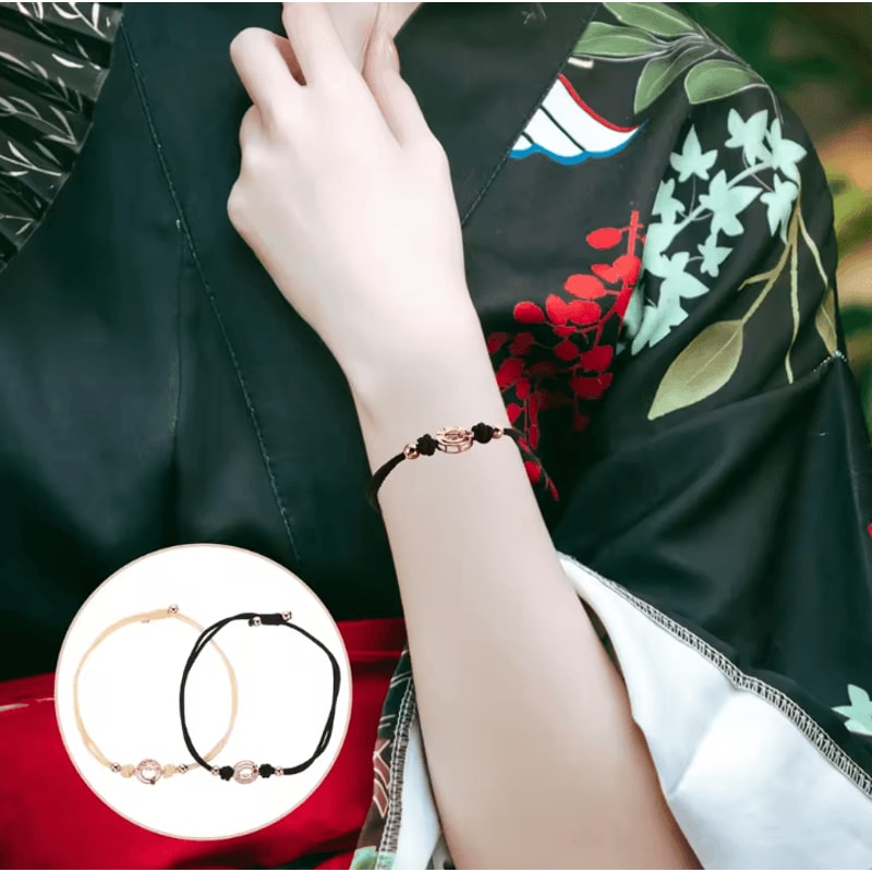 VibeConnect Adjustable Vibration Couple Bracelets Durable Woven Matching Wristbands For LongDistan 1