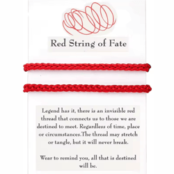 fatebond red string matching couple bracelets – long-distance relationship jewelry & christmas gift for him & her