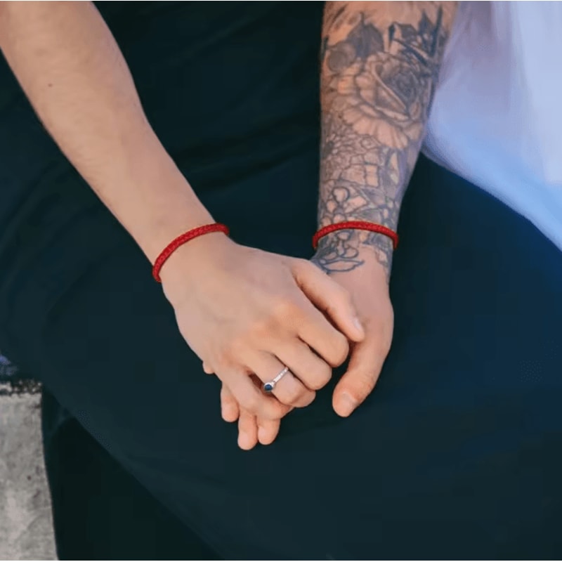 FateBond Red String Matching Couple Bracelets LongDistance Relationship Jewelry Christmas Gift Fo 3