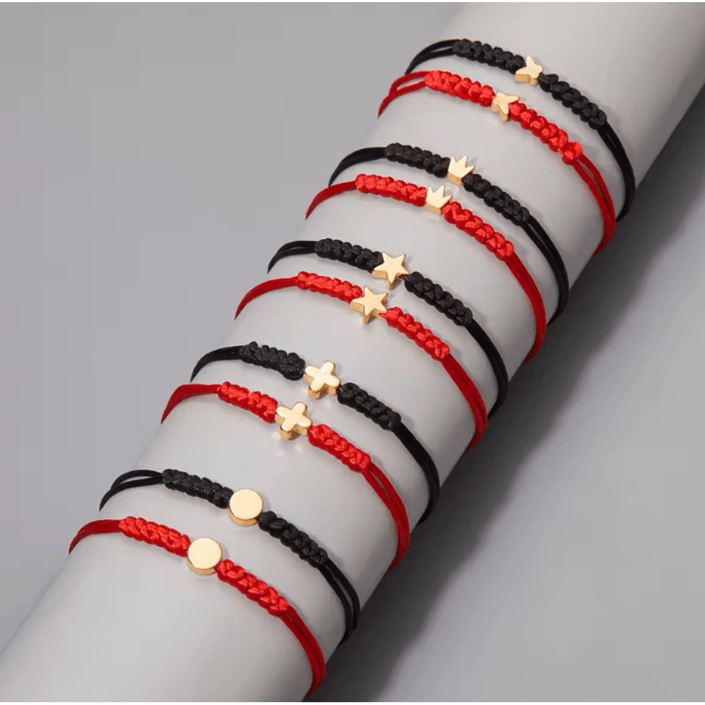 FateBond Handmade Red String Bracelets Braided Couples Set For Luck Protection Connection 1