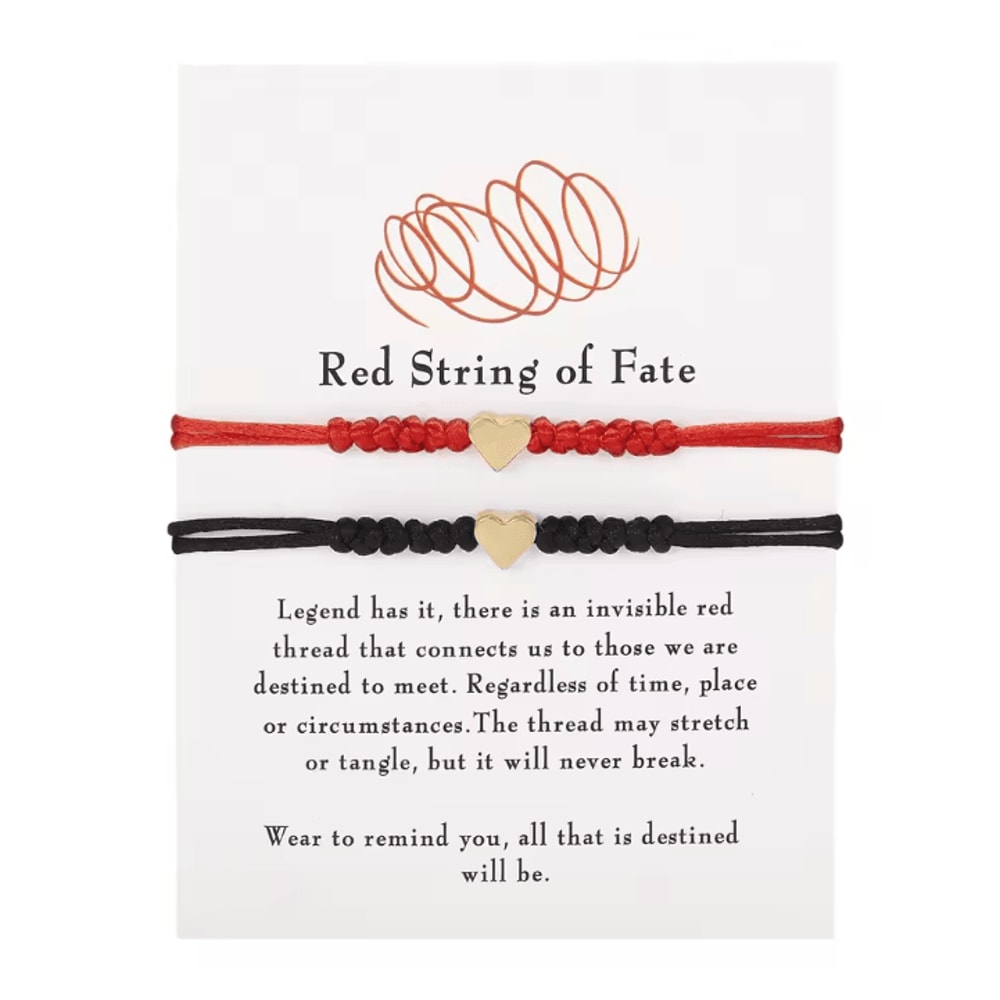 FateBond Handmade Red String Bracelets Braided Couples Set For Luck Protection Connection 7