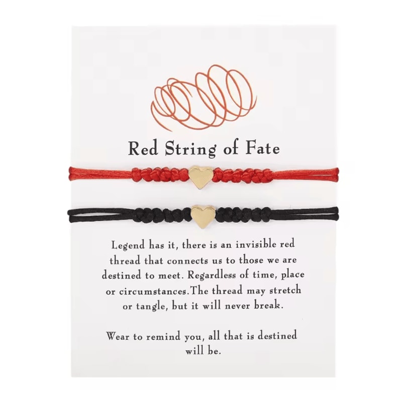 FateBond Handmade Red String Bracelets Braided Couples Set For Luck Protection Connection 7