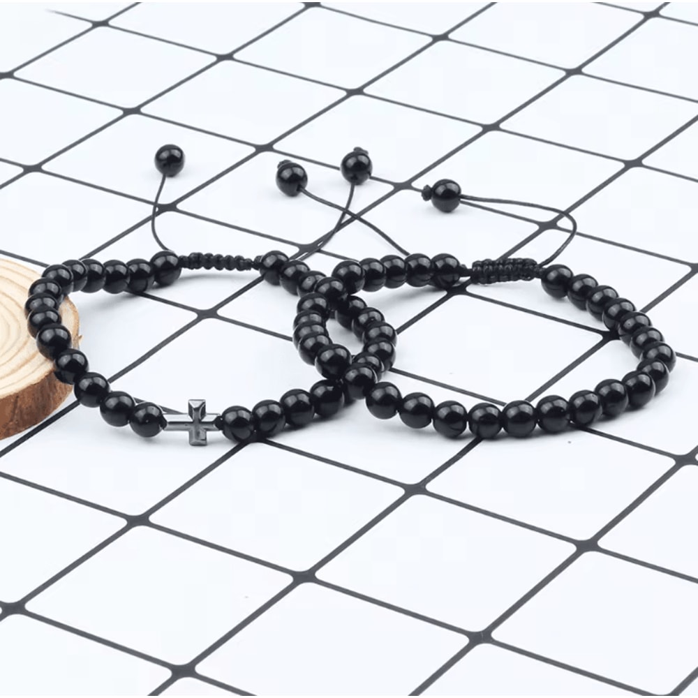 UnityBond Tiger Eye Hematite Couples Distance Bracelets Handmade Bead Set For Connection Protect 0