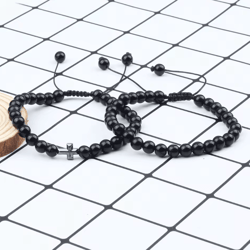 unitybond tiger eye & hematite couples distance bracelets – handmade bead set for connection & protection