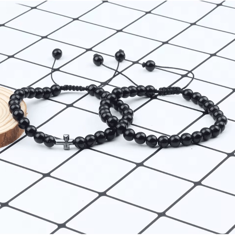 UnityBond Tiger Eye Hematite Couples Distance Bracelets Handmade Bead Set For Connection Protect 0