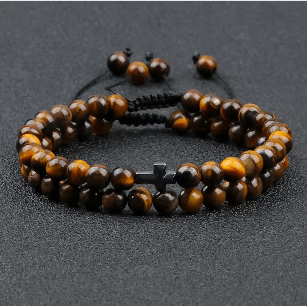 UnityBond Tiger Eye Hematite Couples Distance Bracelets Handmade Bead Set For Connection Protect 1