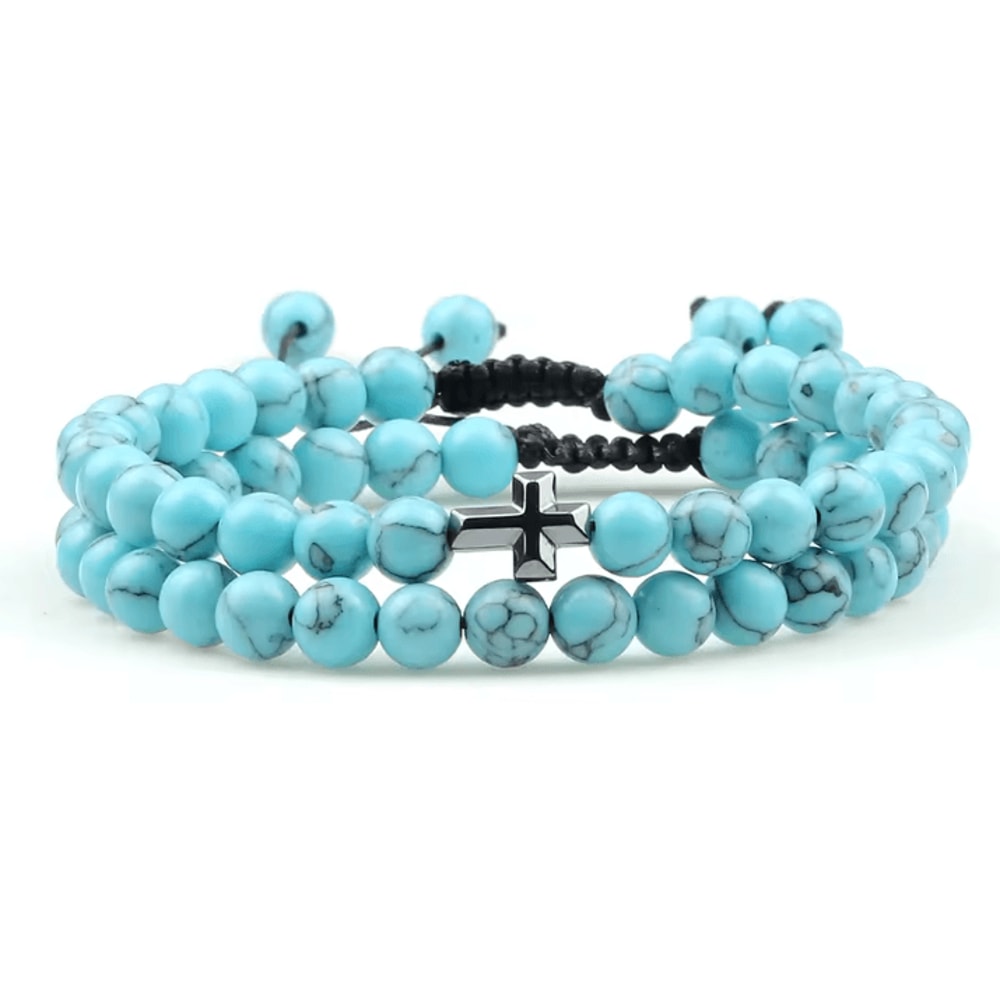 UnityBond Tiger Eye Hematite Couples Distance Bracelets Handmade Bead Set For Connection Protect 11