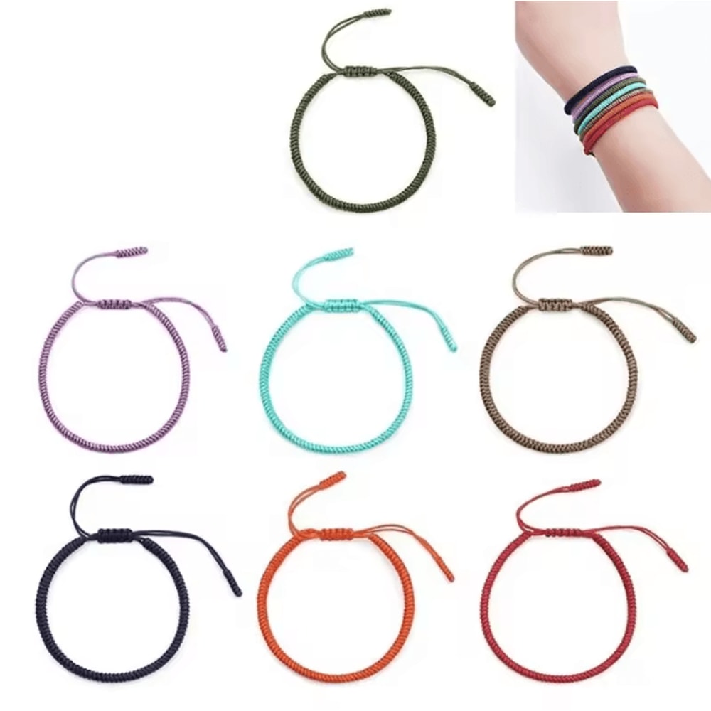 UnityWeave 7Color Woven Bracelet Handmade Long Distance Relationship Romantic Gift Rope 0