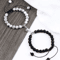 UnityMag Heart Natural Stone Couples Bracelets Adjustable Distance Beads Set For Lovers Friends 0