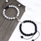 UnityMag Heart Natural Stone Couples Bracelets Adjustable Distance Beads Set For Lovers Friends 0