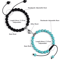 UnityMag Heart Natural Stone Couples Bracelets Adjustable Distance Beads Set For Lovers Friends 4