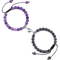 UnityMag Heart Natural Stone Couples Bracelets Adjustable Distance Beads Set For Lovers Friends 16