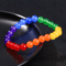 RainbowUnity Natural Stone Bead Bracelet SixColor Couples LGBT Pride Jewelry For Yoga Meditation 2