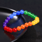RainbowUnity Natural Stone Bead Bracelet SixColor Couples LGBT Pride Jewelry For Yoga Meditation 2