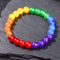RainbowUnity Natural Stone Bead Bracelet SixColor Couples LGBT Pride Jewelry For Yoga Meditation 3