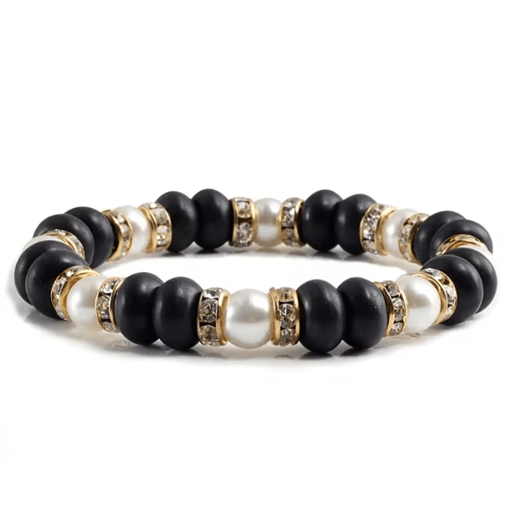 UnityCircle Natural Stone Beaded Bracelets Elastic Couples Distance Charm Set For Men Women 6