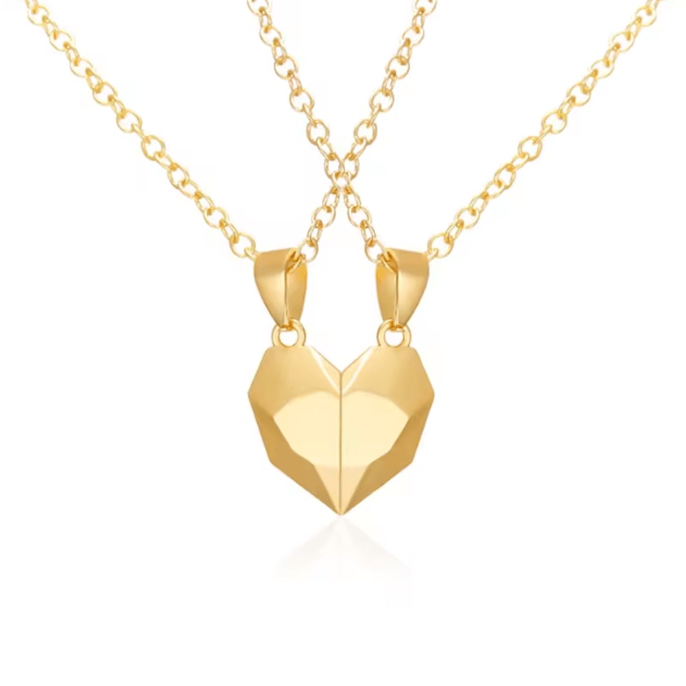 HeartbeatLove Magnetic Couple Pendant Necklace Electrocardiogram Heart Jewelry Gift Set 11