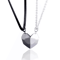 HeartbeatLove Magnetic Couple Pendant Necklace Electrocardiogram Heart Jewelry Gift Set 6