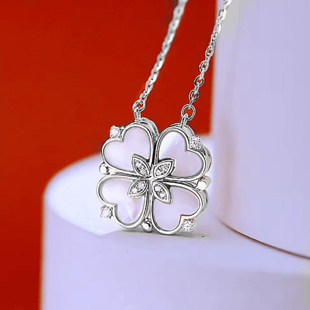 EternaLove 316L Stainless Steel Magnetic Pendant Necklace Heart Clover Jewelry Gift For Women 9