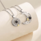 EternalBond 2Piece Magnetic Couple Necklace I Love You In 100 Languages Projection Heart Set 1