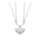 EternalBond 2Piece Magnetic Heart Couple Necklace Silver Love Pendant Set For Valentines Special 2