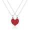 EternalBond 2Piece Magnetic Heart Couple Necklace Silver Love Pendant Set For Valentines Special 8