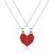 EternalBond 2Piece Magnetic Heart Couple Necklace Silver Love Pendant Set For Valentines Special 8