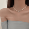 EternaHeart Korean Pearl Chain Magnetic Heart Pendant Necklace Chic Choker Gift For Women Girls 1