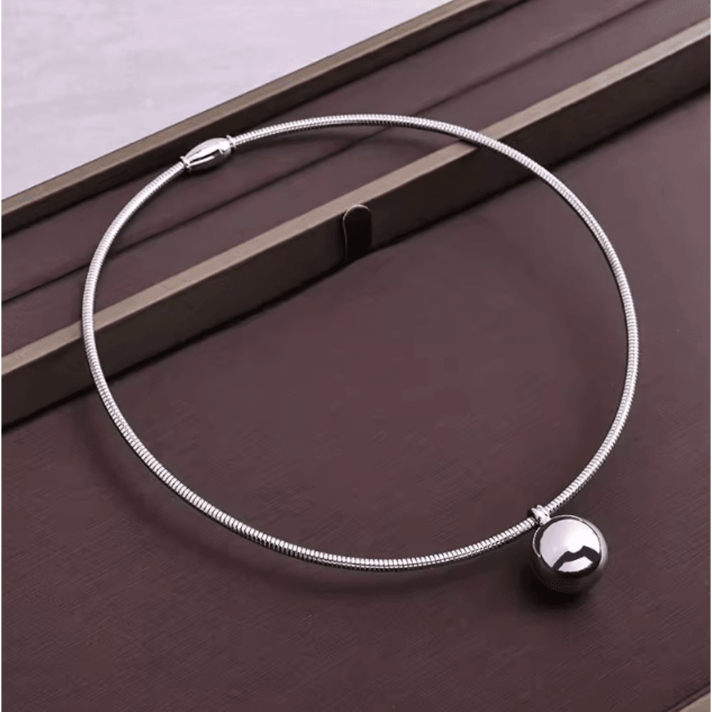 EuroCharm HeartShaped Magnetic Attraction Necklace Snake Bone Chain Pendant For Women Couples 7