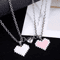 HeartMosaic 2Piece Magnetic Heart Necklace Valentines Day Love Pendant Jewelry Gift 3