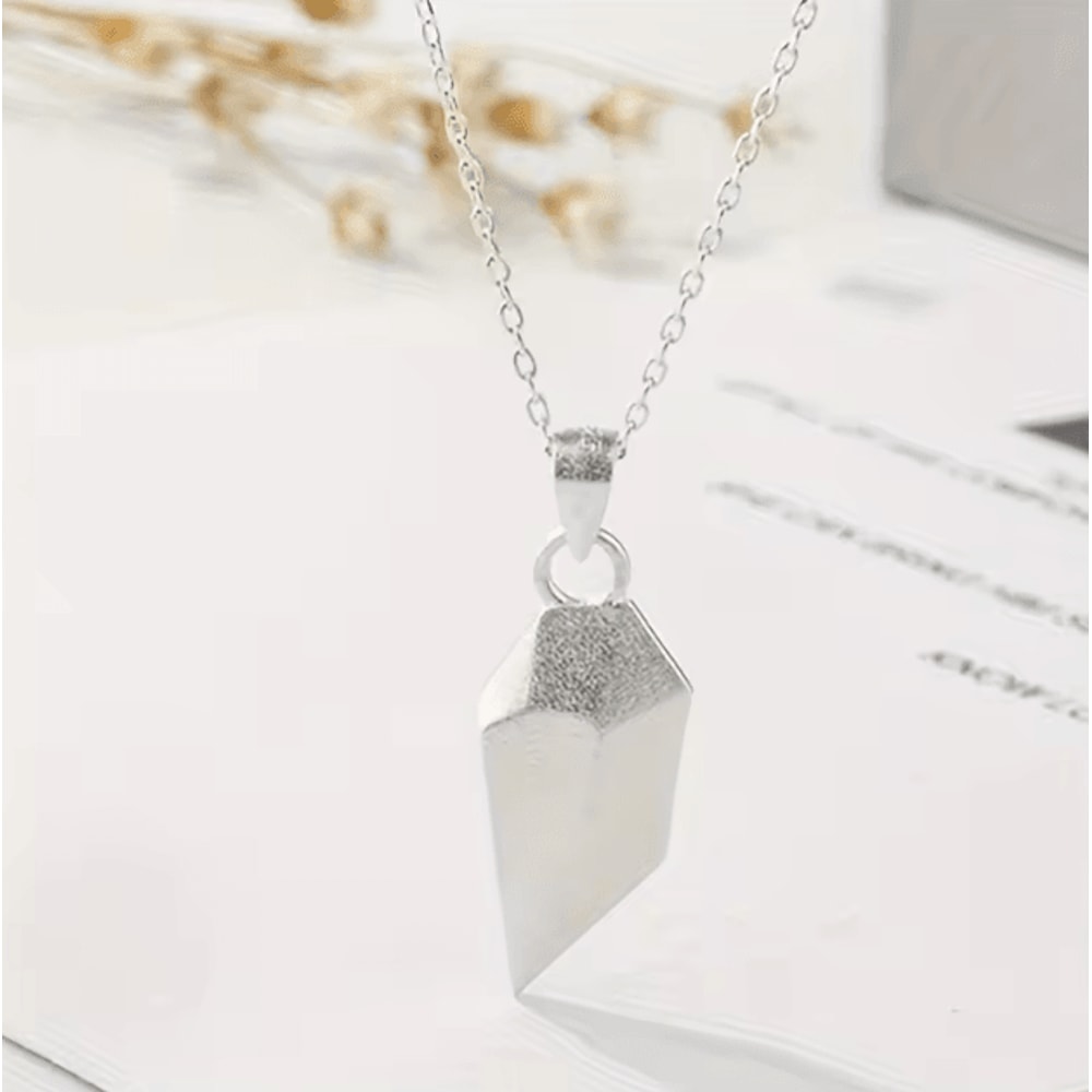 HeartbeatUnion Magnetic Couple Pendant Necklace Electrocardiogram Heart Jewelry Set For Valentines 2