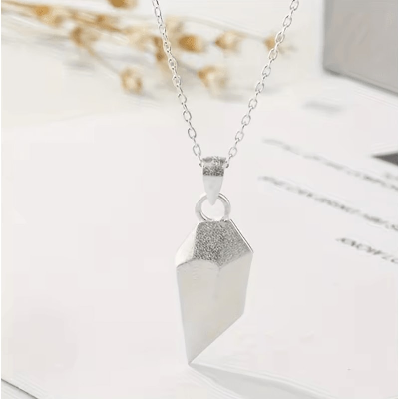 HeartbeatUnion Magnetic Couple Pendant Necklace Electrocardiogram Heart Jewelry Set For Valentines 2