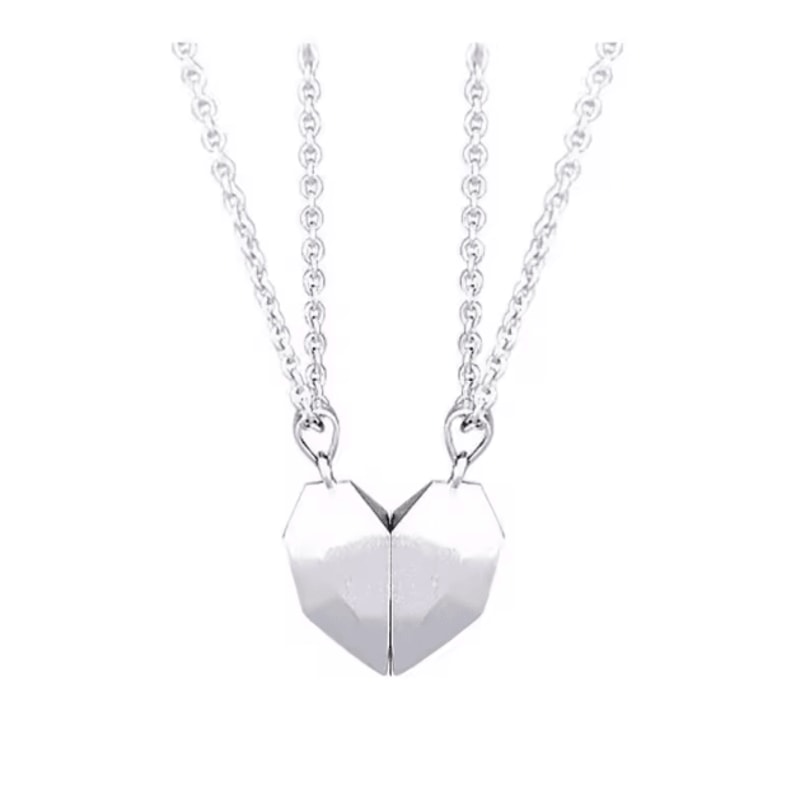HeartbeatUnion Magnetic Couple Pendant Necklace Electrocardiogram Heart Jewelry Set For Valentines 7