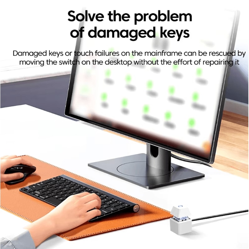 NNBILI 2 M External PC Power Switch Button Desktop StartStop Power OnOff LED Extension Cable 2